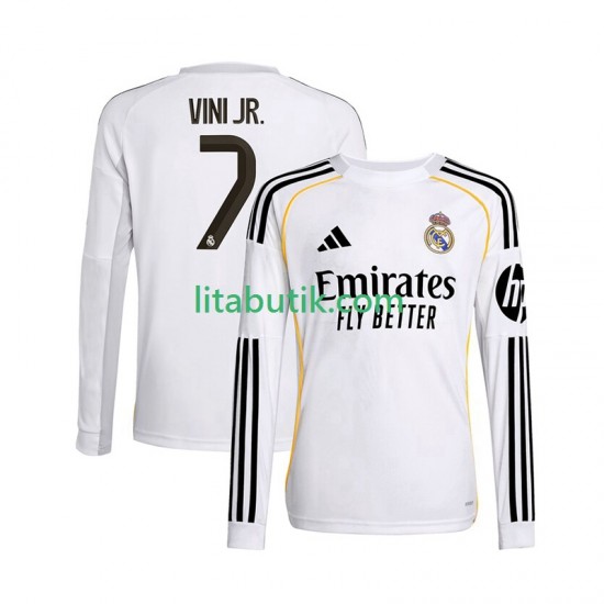 Real Madrid Vinicius Junior 7 Män Hemma Fotbollströja 2025-2026 Långärmad