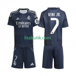 Real Madrid Vinicius Junior 7 Barn Borta Fotbollströja 2025-2026 Kortärmad