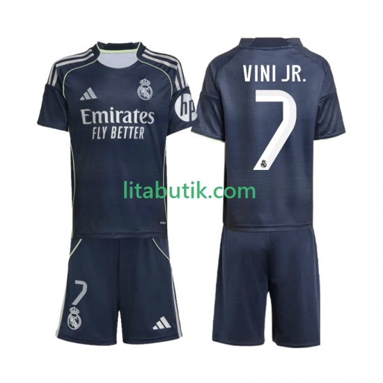Real Madrid Vinicius Junior 7 Barn Borta Fotbollströja 2025-2026 Kortärmad