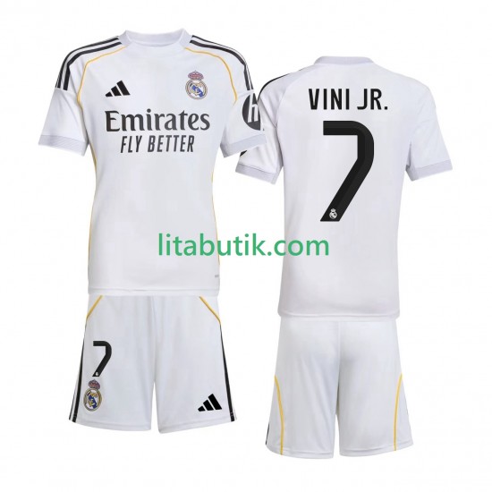 Real Madrid Vinicius Junior 7 Barn Hemma Fotbollströja 2025-2026 Kortärmad