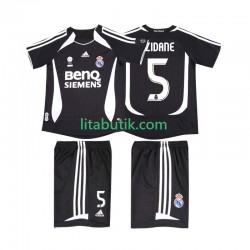 Real Madrid ZIDANE 5 2007 Retro Barn Borta Fotbollströja 2006 Kortärmad