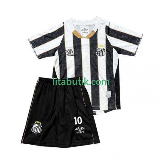 Santos FC Neymar JR 10 Barn Borta Fotbollströja 2025-2026 Kortärmad