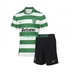Sporting Lissabon Barn Hemma Fotbollströja 2025-2026 Kortärmad Sporting Lissabon Barn Hemma Fotbollströja 2025-2026 Kortärmad