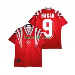 Turkiet HAKAN 9 1996 Retro Män Hemma Fotbollströja Kortärmad