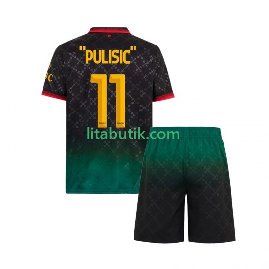 AC Milan Christian Pulisic 11 Barn Fjärde Fotbollströja 2024-2025 Kortärmad