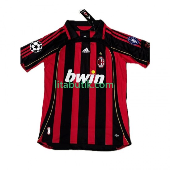 AC Milan KAKA 8 2007 Retro Män Hemma Fotbollströja 2006 Kortärmad