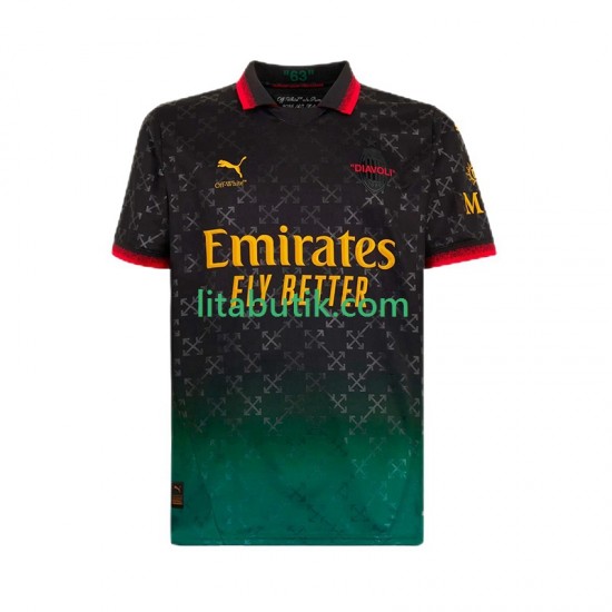 AC Milan Santiago Gimenez 7 Män Fjärde Fotbollströja 2024-2025 Kortärmad