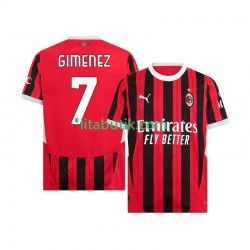 AC Milan Santiago Gimenez 7 Män Hemma Fotbollströja 2024-2025 Kortärmad AC Milan Santiago Gimenez 7 Män Hemma Fotbollströja 2024-2025 Kortärmad