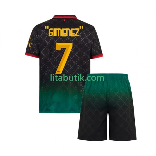 AC Milan Santiago Gimenez 7 Barn Fjärde Fotbollströja 2024-2025 Kortärmad
