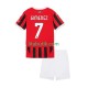 AC Milan Santiago Gimenez 7 Barn Hemma Fotbollströja 2024-2025 Kortärmad