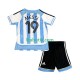 Argentina Lionel Messi 19 Retro Barn Hemma Fotbollströja 2006 Kortärmad