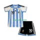Argentina Lionel Messi 19 Retro Barn Hemma Fotbollströja 2006 Kortärmad