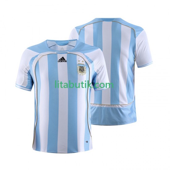 Argentina Retro Män Hemma Fotbollströja 2006 Kortärmad
