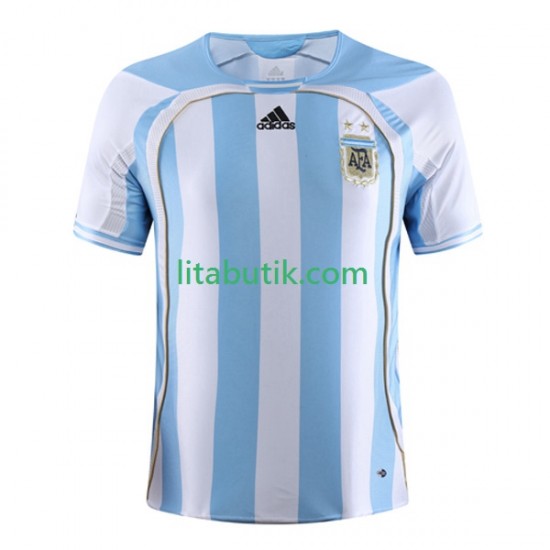 Argentina Retro Män Hemma Fotbollströja 2006 Kortärmad