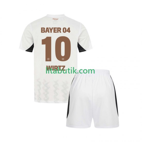 Bayer 04 Leverkusen Florian Wirtz 10 Barn Borta Fotbollströja 2024-2025 Kortärmad