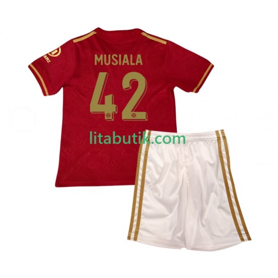 FC Bayern München Jamal Musiala 42 125th Anniversary Red Barn Hemma Fotbollströja 2024-2025 Kortärmad