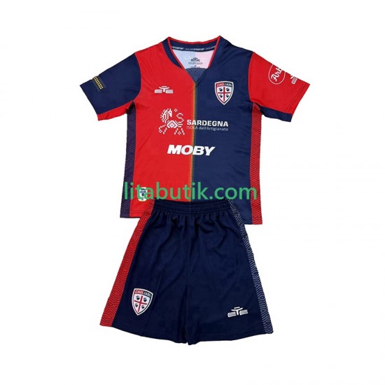 Cagliari Barn Hemma Fotbollströja 2024-2025 Kortärmad