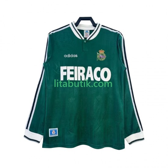 Deportivo de La Coruna Retro Män Borta Fotbollströja 1999 Långärmad