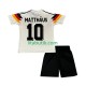 Tyskland Matthaus 10 1990 Retro Barn Hemma Fotbollströja Kortärmad