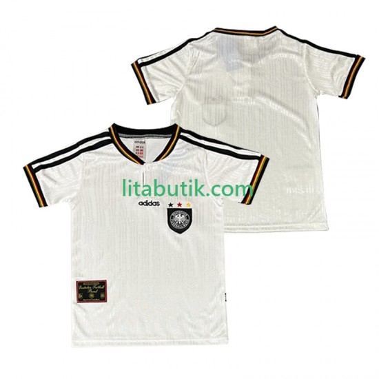 Tyskland 1996 Retro Män Hemma Fotbollströja Kortärmad