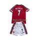 Manchester United Beckham 7 Retro Barn Hemma Fotbollströja 1998 1999 Kortärmad