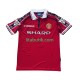 Manchester United Beckham 7 Retro Män Hemma Fotbollströja 1998 1999 Kortärmad