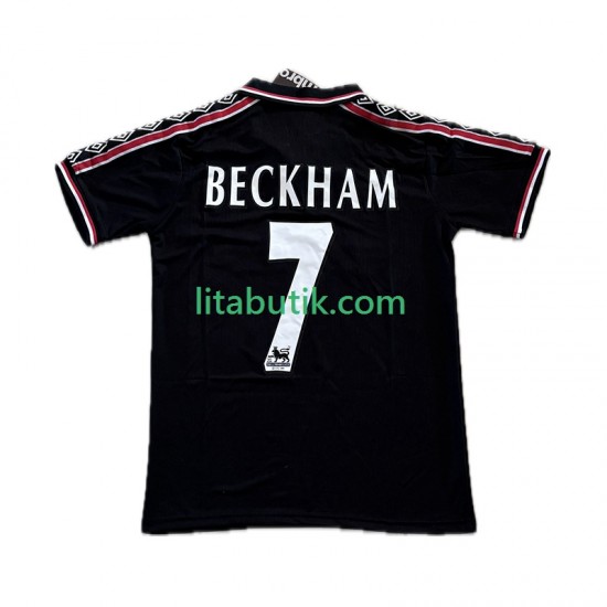 Manchester United Beckham 7 Retro Män Tredje Fotbollströja 1998 1999 Kortärmad