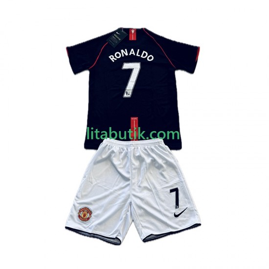 Manchester United Cristiano Ronaldo 7 2007 Retro Barn Borta Fotbollströja 2008 Kortärmad