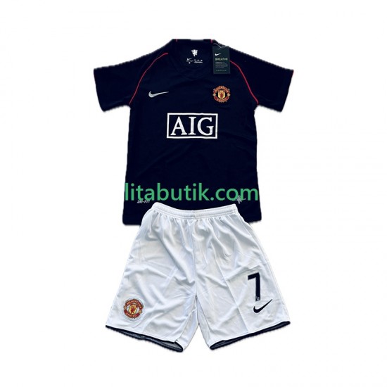 Manchester United Cristiano Ronaldo 7 2007 Retro Barn Borta Fotbollströja 2008 Kortärmad