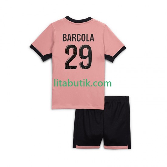 Paris Saint-Germain Bradley Barcola 29 Barn Tredje Fotbollströja 2024-2025 Kortärmad