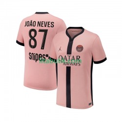 Paris Saint-Germain Joao Neves 87 Män Tredje Fotbollströja 2024-2025 Kortärmad Paris Saint-Germain Joao Neves 87 Män Tredje Fotbollströja 2024-2025 Kortärmad