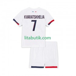 Paris Saint-Germain Khvicha Kvaratskhelia 7 Barn Borta Fotbollströja 2024-2025 Kortärmad Paris Saint-Germain Khvicha Kvaratskhelia 7 Barn Borta Fotbollströja 2024-2025 Kortärmad