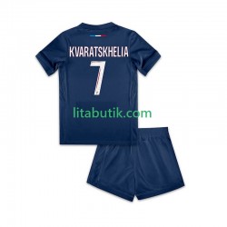 Paris Saint-Germain Khvicha Kvaratskhelia 7 Barn Hemma Fotbollströja 2024-2025 Kortärmad Paris Saint-Germain Khvicha Kvaratskhelia 7 Barn Hemma Fotbollströja 2024-2025 Kortärmad