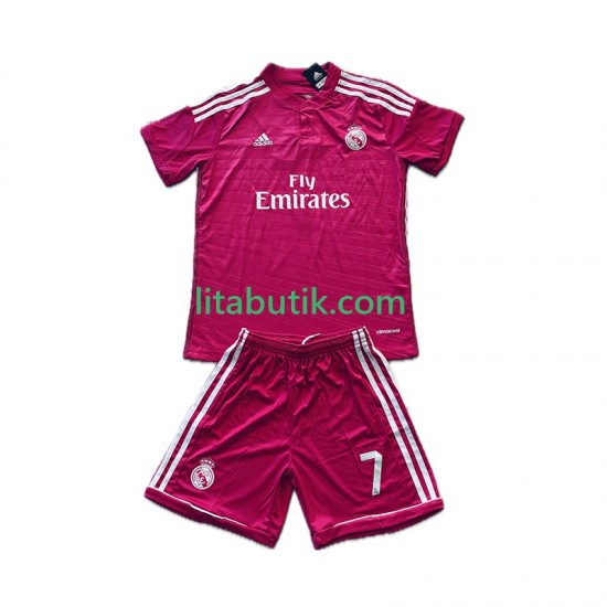 Real Madrid Cristiano Ronaldo 7 2014 2015 Retro Barn Borta Fotbollströja Kortärmad
