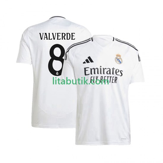 Real Madrid Federico Valverde 8 Män Hemma Fotbollströja 2024-2025 Kortärmad