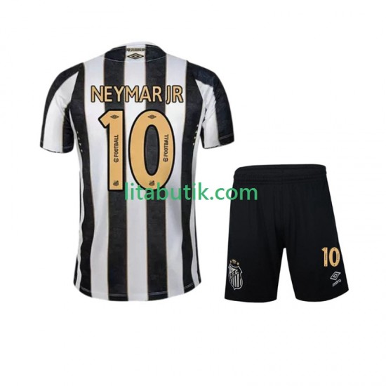Santos FC Neymar JR 10 Barn Borta Fotbollströja 2024-2025 Kortärmad