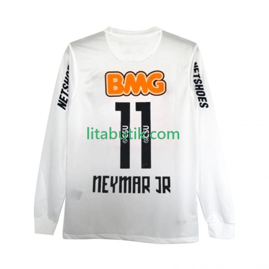 Santos FC Neymar JR 11 2012 Retro Män Hemma Fotbollströja 2011 Långärmad