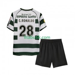 Sporting Lissabon Cristiano Ronaldo 28 2001 2003 Retro Barn Hemma Fotbollströja Kortärmad