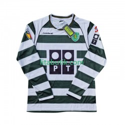 Sporting Lissabon 2001 2003 Retro Män Hemma Fotbollströja Långärmad Sporting Lissabon 2001 2003 Retro Män Hemma Fotbollströja Långärmad