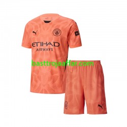 Manchester City Målvakt Barn Borta Fotbollströja 2024-2025 Kortärmad