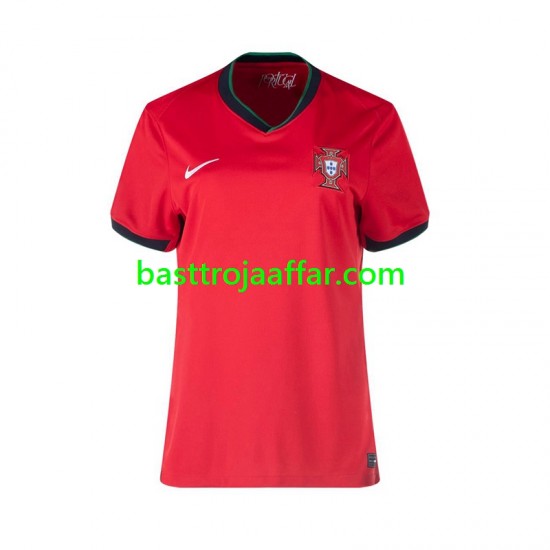 Portugal Dam Hemma Fotbollströja Euro 2024 Kortärmad