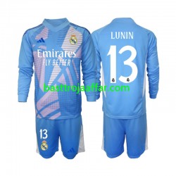 Real Madrid Andriy Lunin 13 Målvakt Barn Hemma Fotbollströja 2024-2025 Långärmad