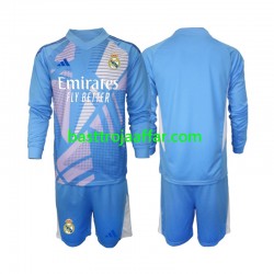 Real Madrid Målvakt Barn Hemma Fotbollströja 2024-2025 Långärmad