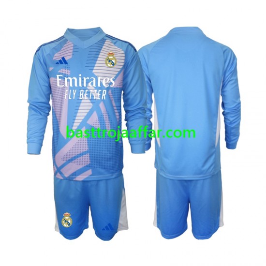 Real Madrid Målvakt Barn Hemma Fotbollströja 2024-2025 Långärmad