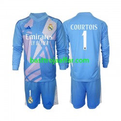 Real Madrid Thibaut Courtois 1 Målvakt Barn Hemma Fotbollströja 2024-2025 Långärmad