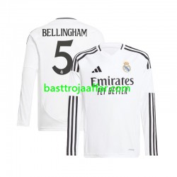 Real Madrid Jude Bellingham 5 Män Hemma Fotbollströja 2024-2025 Långärmad