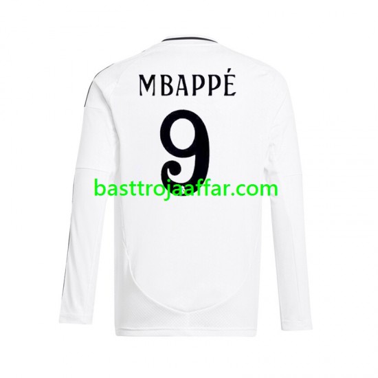 Real Madrid Mbappé Kylian 9 Män Hemma Fotbollströja 2024-2025 Långärmad