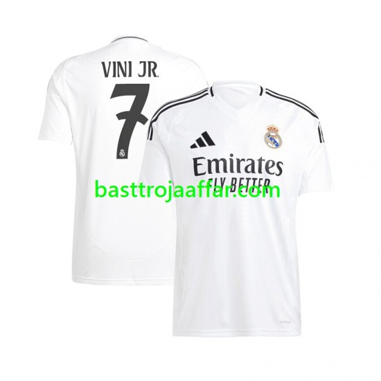 Real Madrid Vinicius Junior 7 Män Hemma Fotbollströja 2024-2025 Kortärmad