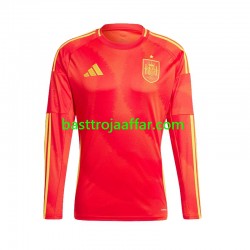 Spanien Män Hemma Fotbollströja Euro 2024 Långärmad