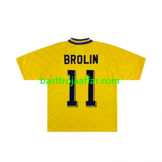 Sverige Brolin 11 1994 Retro Män Hemma Fotbollströja Kortärmad